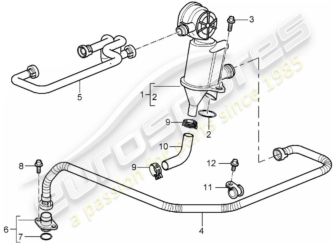 porsche 2007 (987 boxster) kurbelgehäuse-teilediagramm