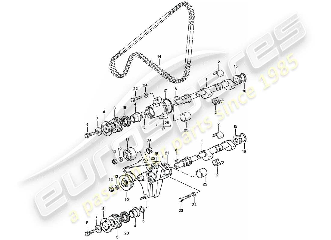 porsche 1984 (944) antriebsmechanismus - welle ersatzteildiagramm