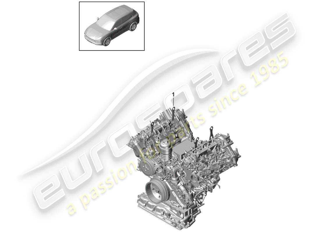 porsche 2018 (cayenne e3 9ya/9yb) long block ersatzteildiagramm