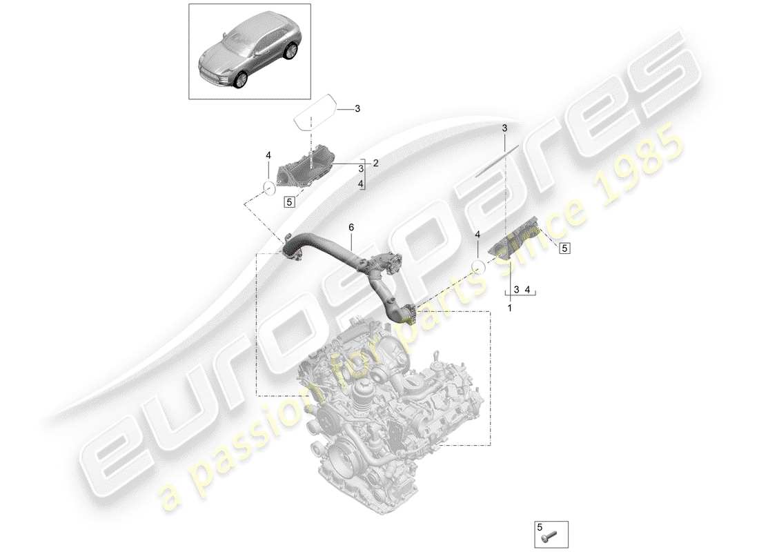 porsche 2020 (macan) ansaugluftverteiler teilediagramm