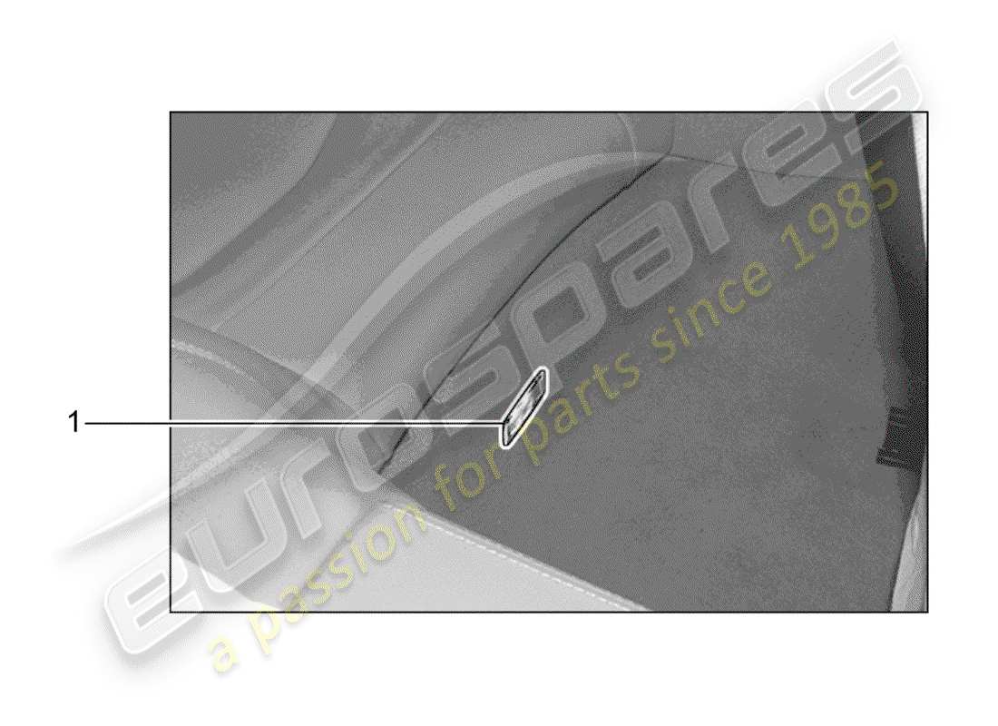porsche 2020 (tequipment 98x/99x) fussraumlicht ersatzteildiagramm