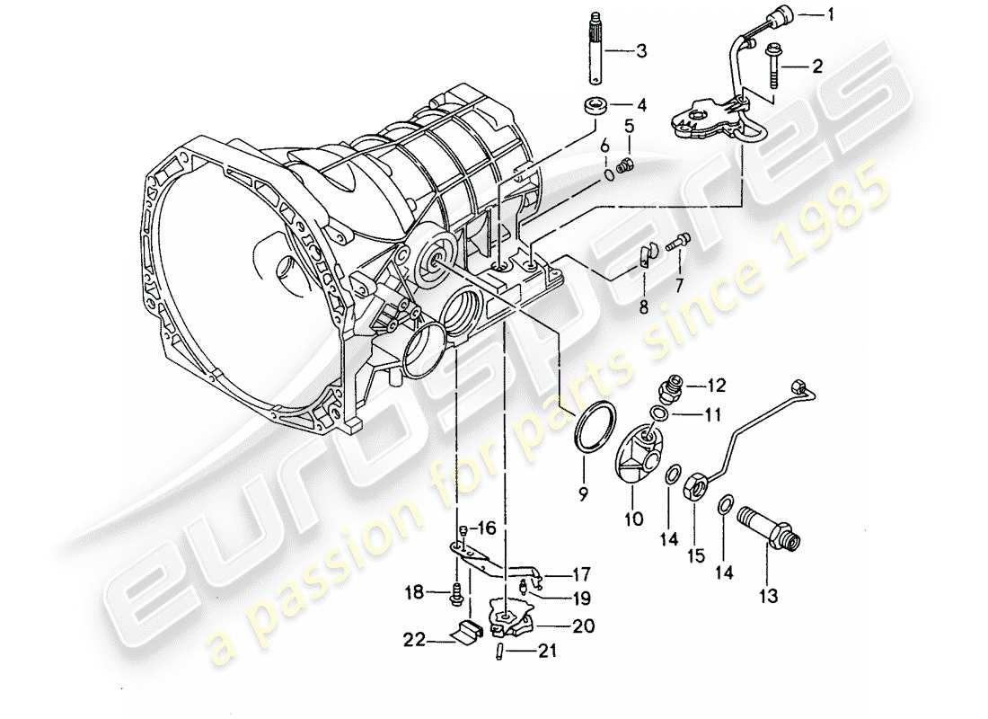 porsche 1993 (968) tiptronic - wählschalter ersatzteildiagramm