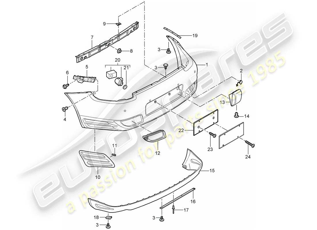 porsche 2007 (997-1 turbo / gt2) lining ersatzteildiagramm
