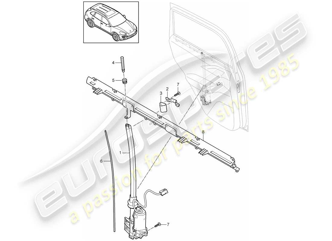 porsche 2013 (cayenne e2 92a) blind-ersatzteildiagramm