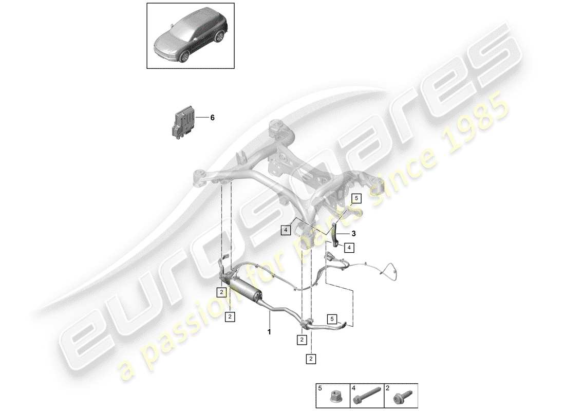 porsche 2018 (cayenne e3 9ya/9yb) stabilisator - ersatzteildiagramm
