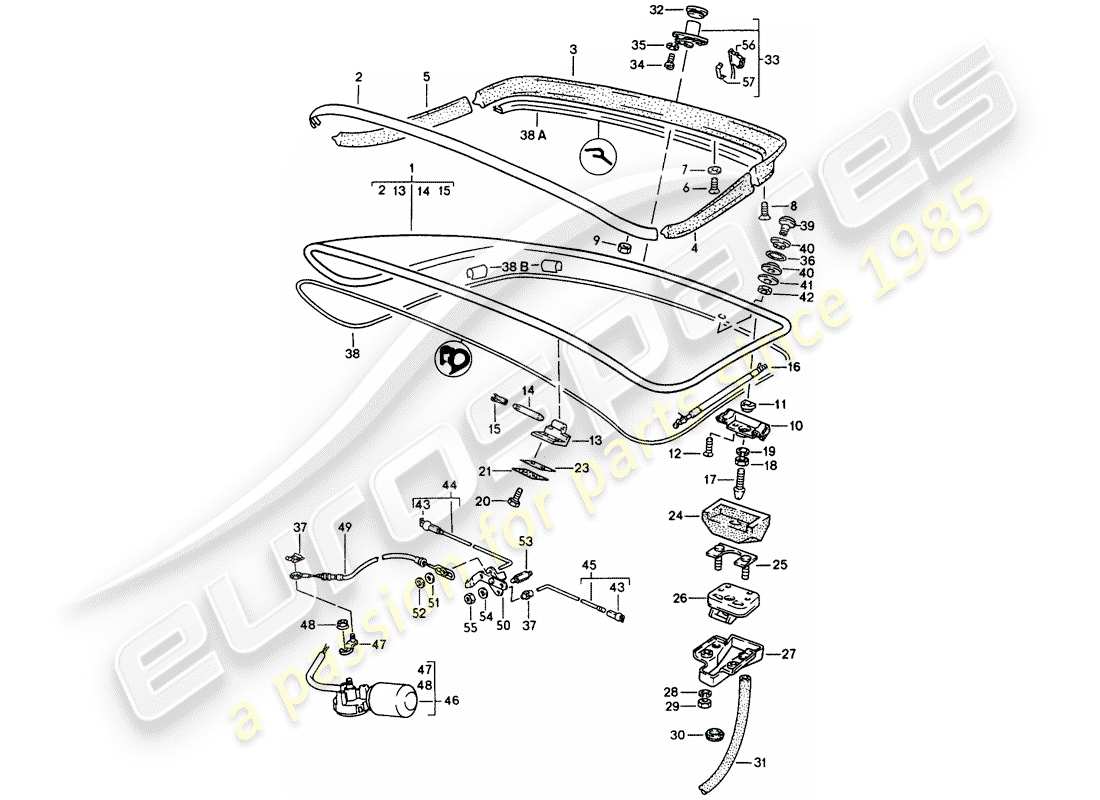 porsche 1991 (944) heckklappe - heckspoiler - d >> - mj 1990 ersatzteildiagramm