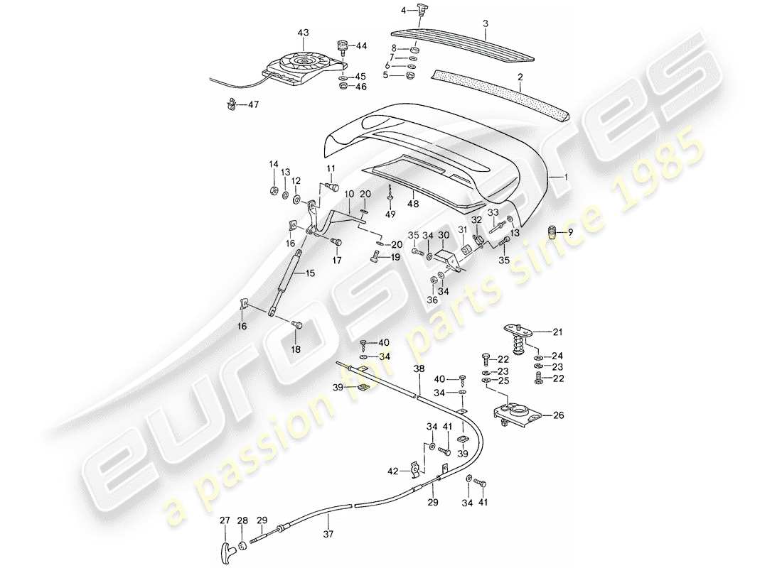 porsche 1987 (959) cover-ersatzteildiagramm