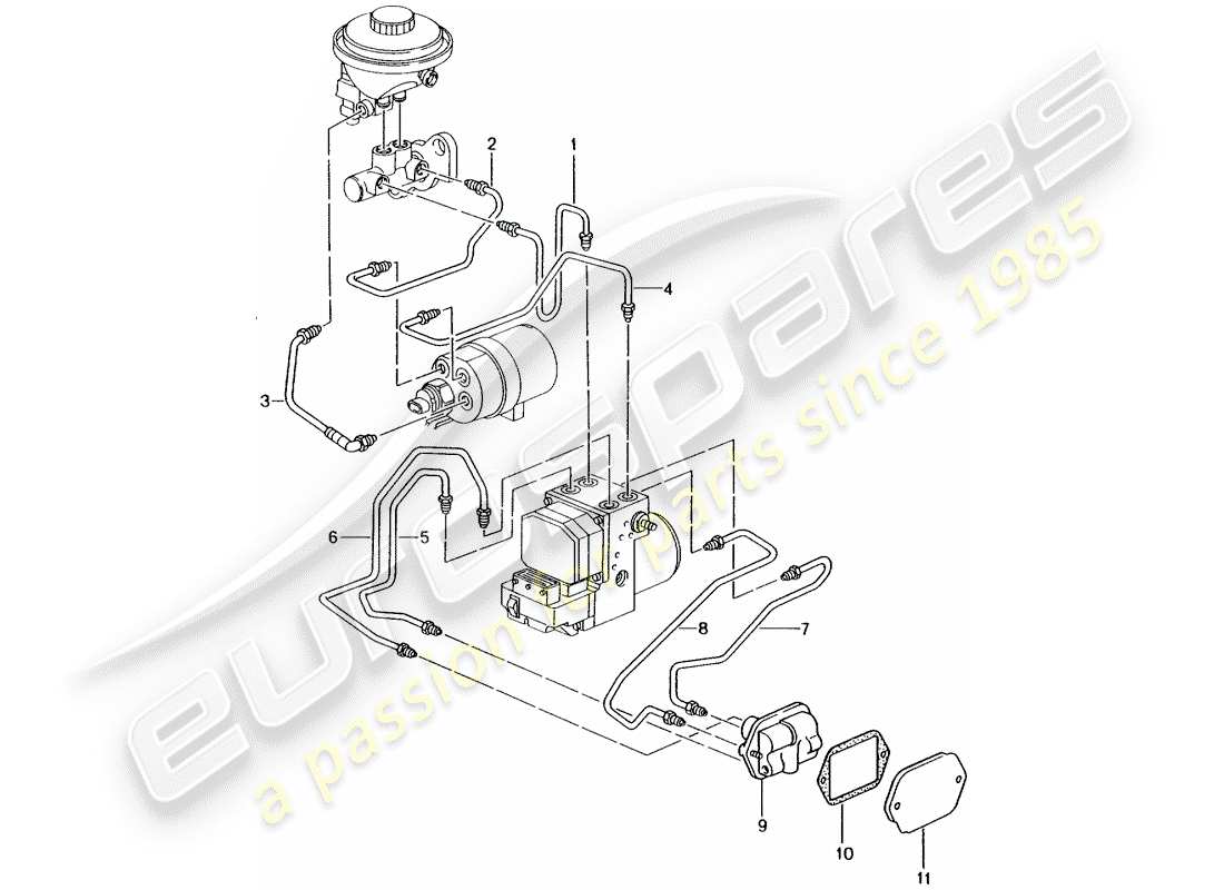 porsche 2000 (996) bremsleitung - vorderseite - d - mj 1999>> ersatzteildiagramm