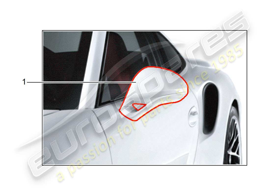porsche 2016 (tequipment 98x/99x) rückspiegel ersatzteildiagramm