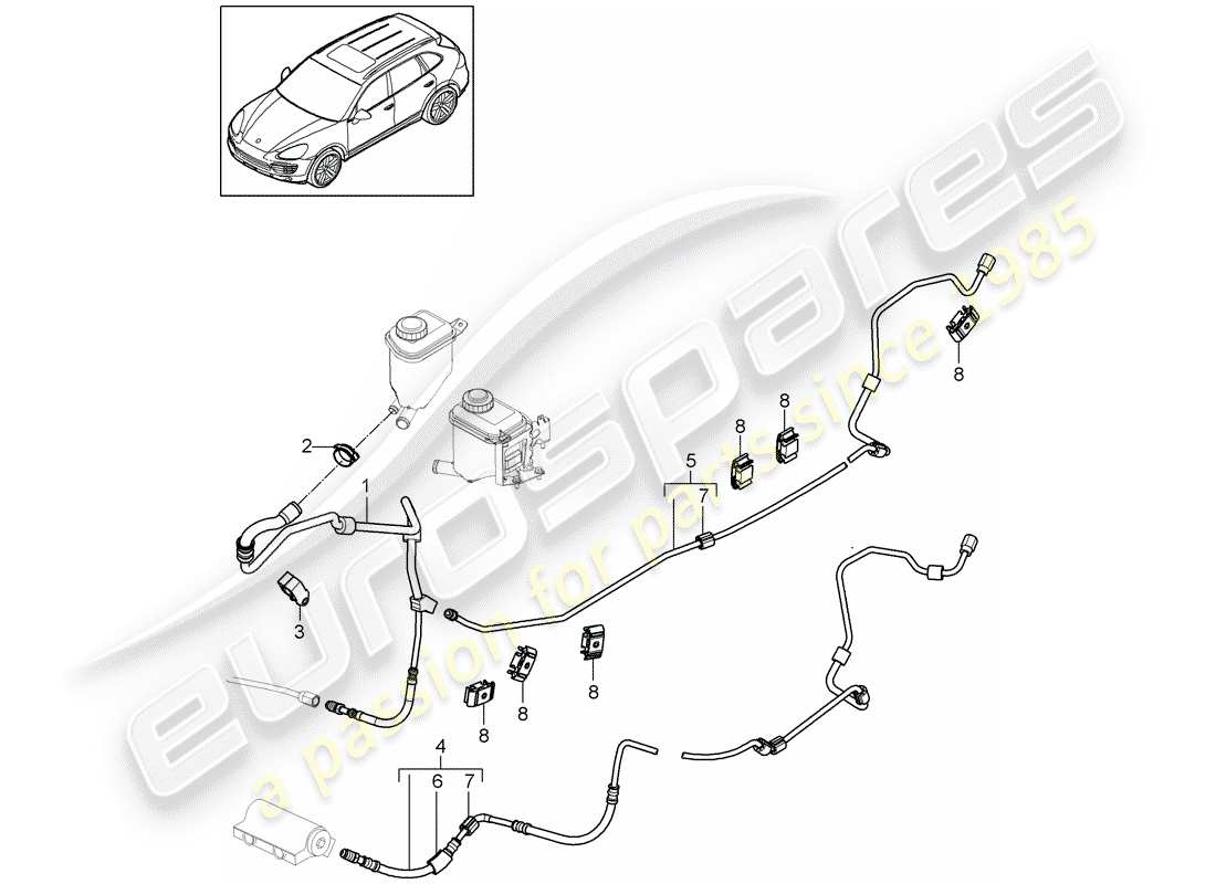 porsche 2013 (cayenne e2 92a) stabilisator - ersatzteildiagramm
