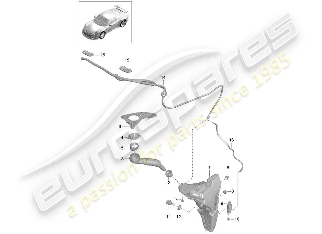 porsche 2016 (991-1 r/gt3/rs) scheibe - ersatzteildiagramm