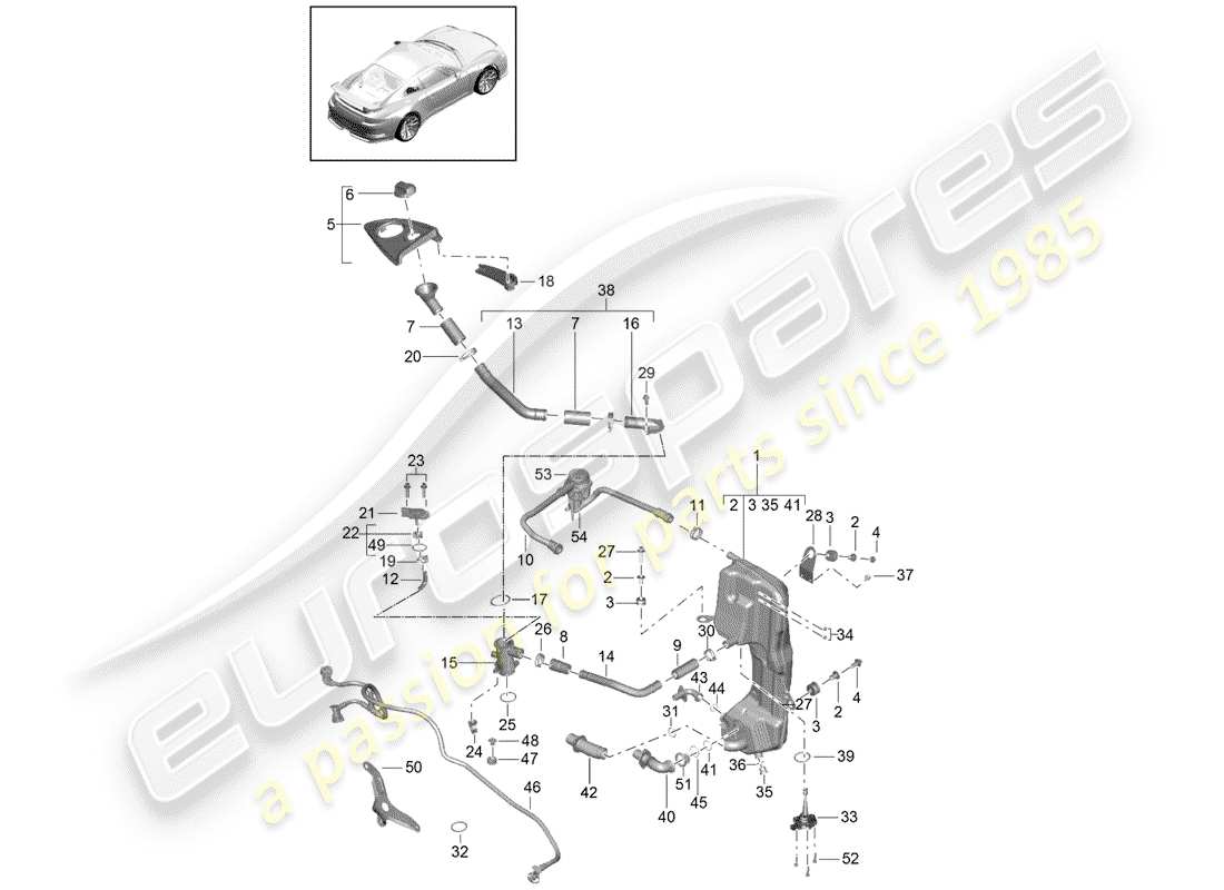 porsche 2016 (991-1 r/gt3/rs) motor (öldruck/schmierung) teilediagramm