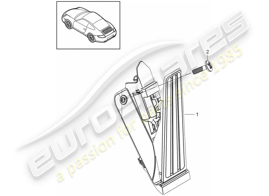 porsche 2009 (997-2) pedale teilediagramm