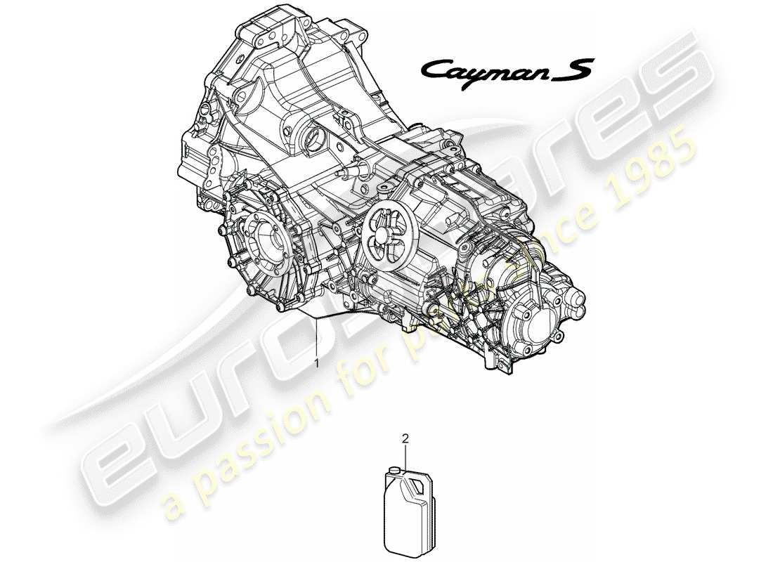 porsche 2006 (987 cayman) ersatzteildiagramm für das getriebe