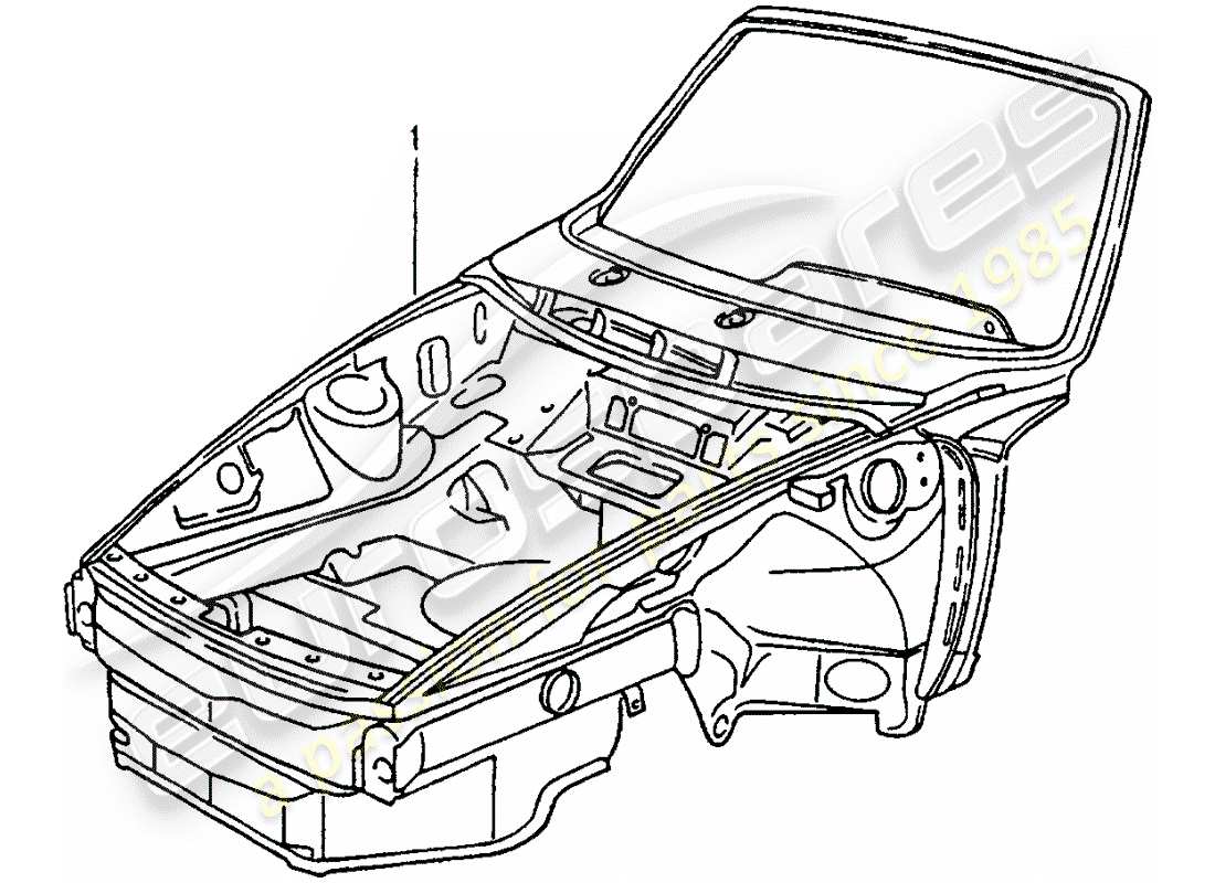 porsche 1991 (964) front end teilediagramm