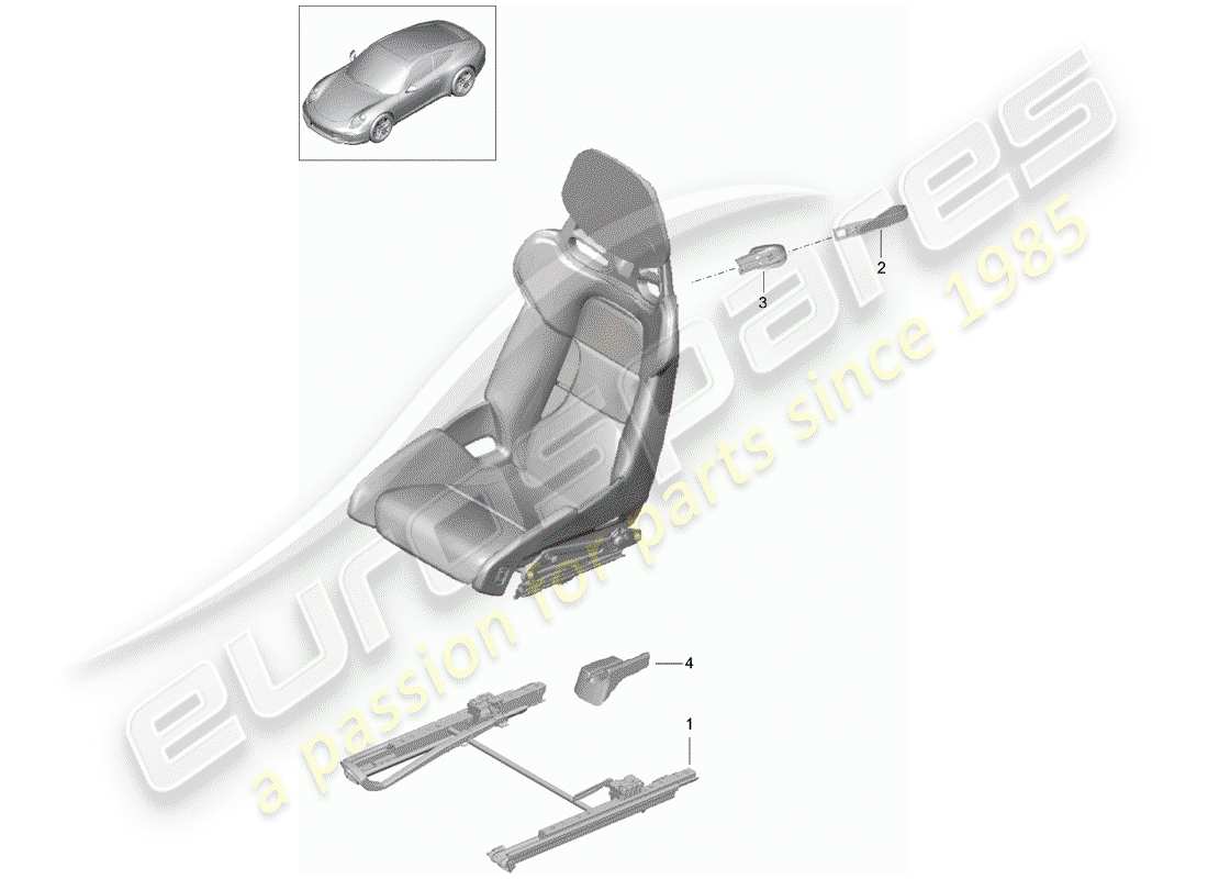 porsche 2016 (991-1) seat-ersatzteildiagramm