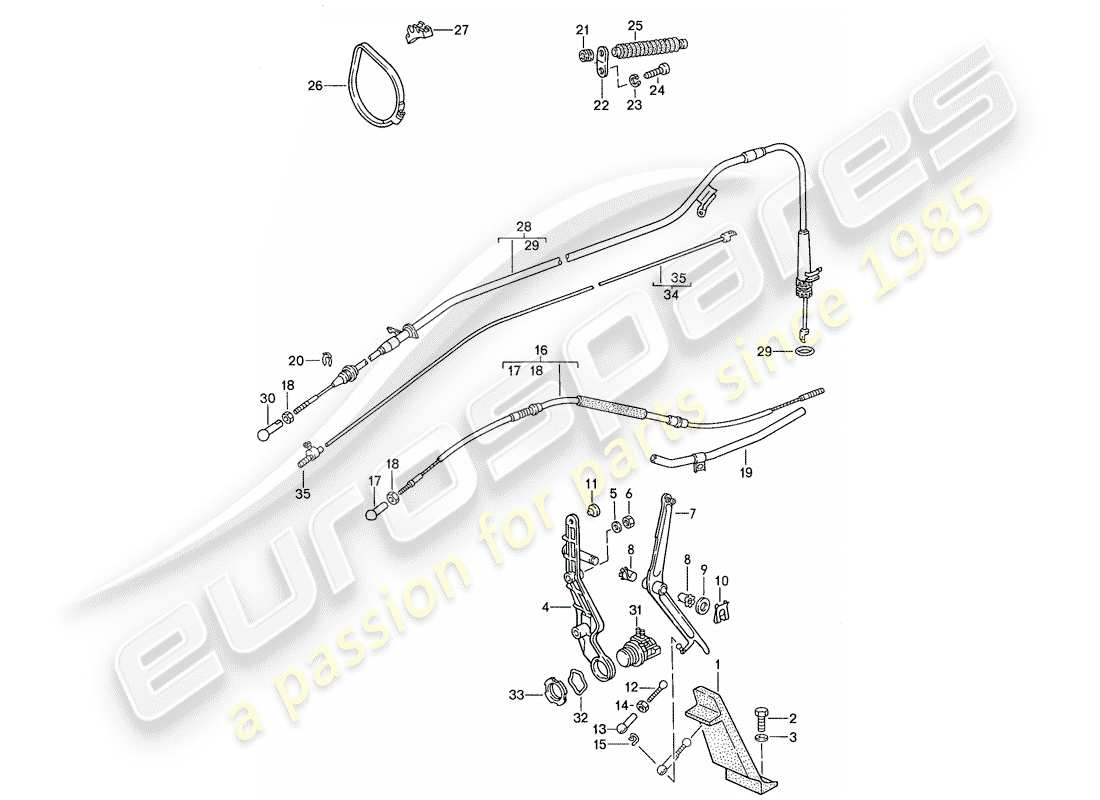 porsche 1991 (928) drosselklappensteuerung teilediagramm