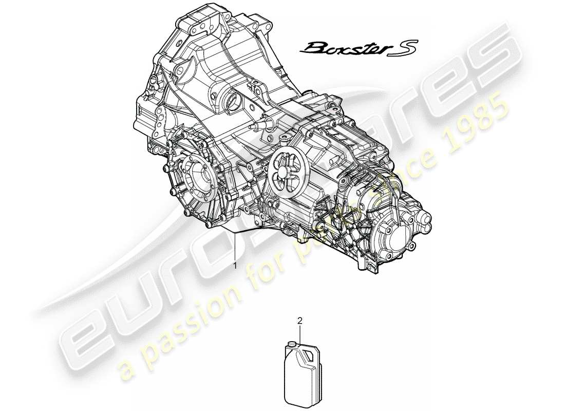 porsche 2008 (987 boxster) ersatzteildiagramm für das getriebe