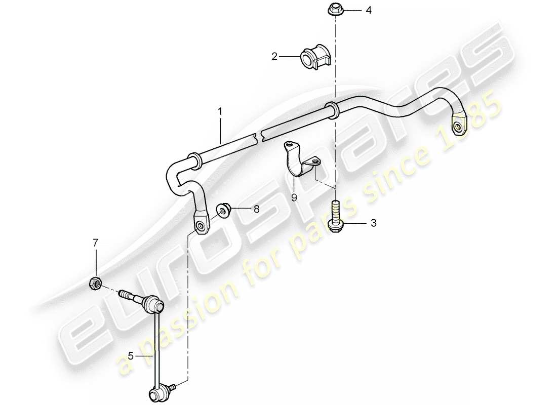 porsche 2006 (997-1) stabilisator teilediagramm