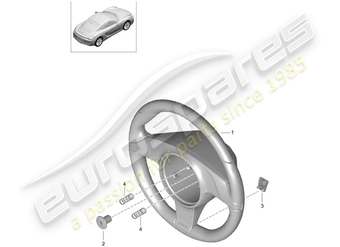 porsche 2014 (981 cayman) lenkräder ersatzteildiagramm