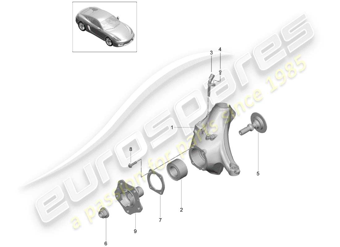 porsche 2016 (981 cayman) radträger ersatzteildiagramm