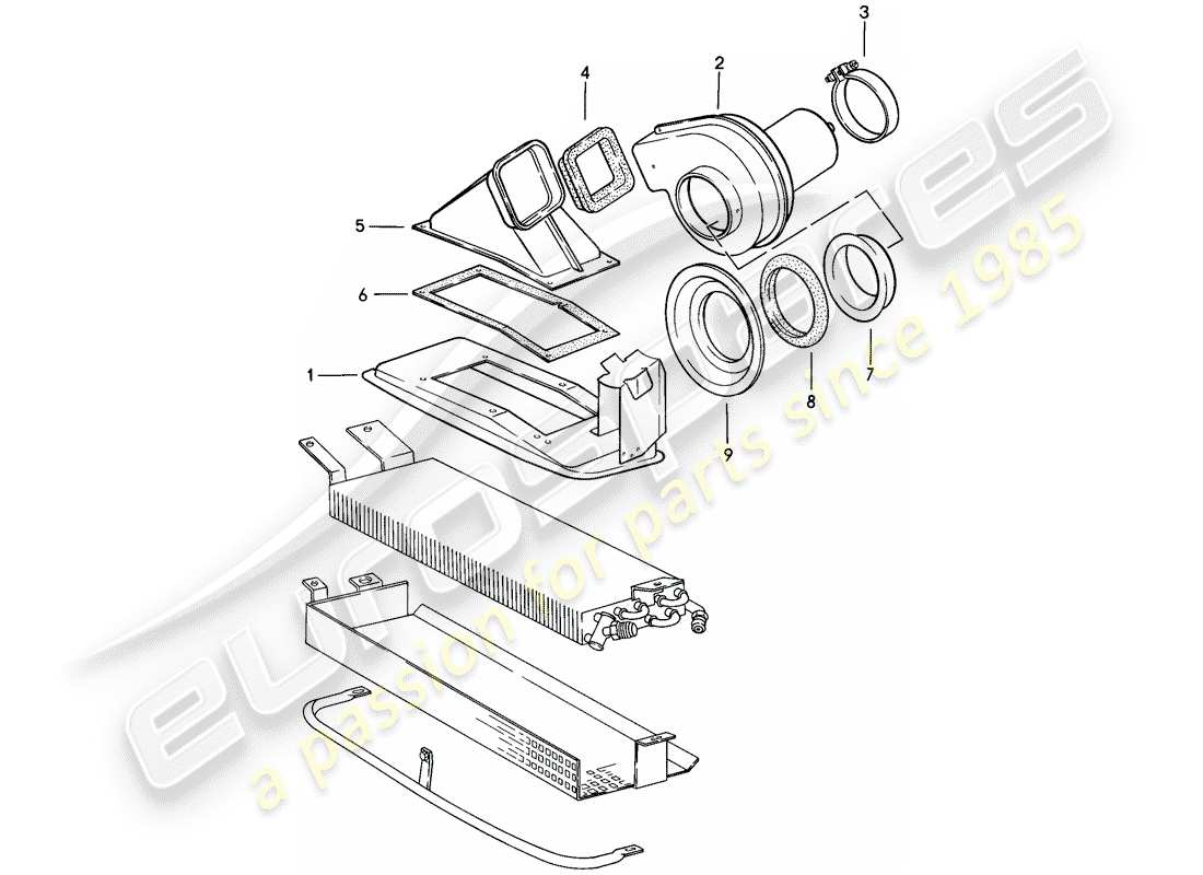 porsche 1984 (911) fan-teilediagramm