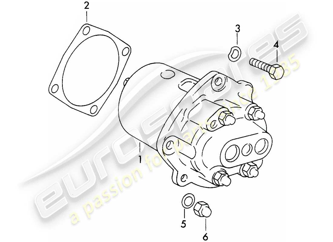 porsche 1960 (356b/356c) ölpumpe ersatzteildiagramm