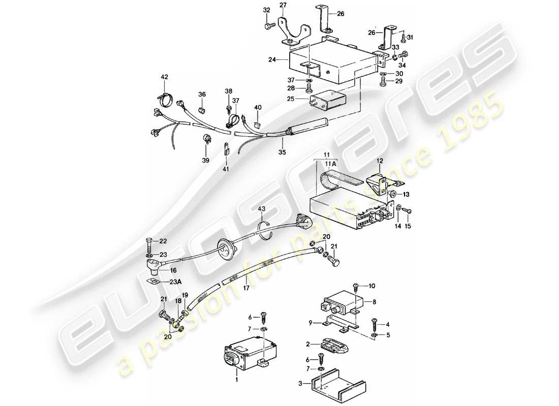porsche 1985 (924) motorelektrik 2 ersatzteildiagramm