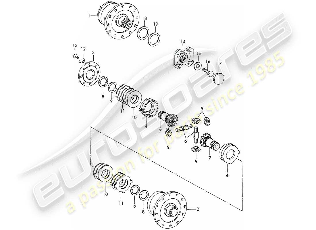 porsche 1965 (911/912) sperrdifferential - d >> - mj 1968 ersatzteildiagramm