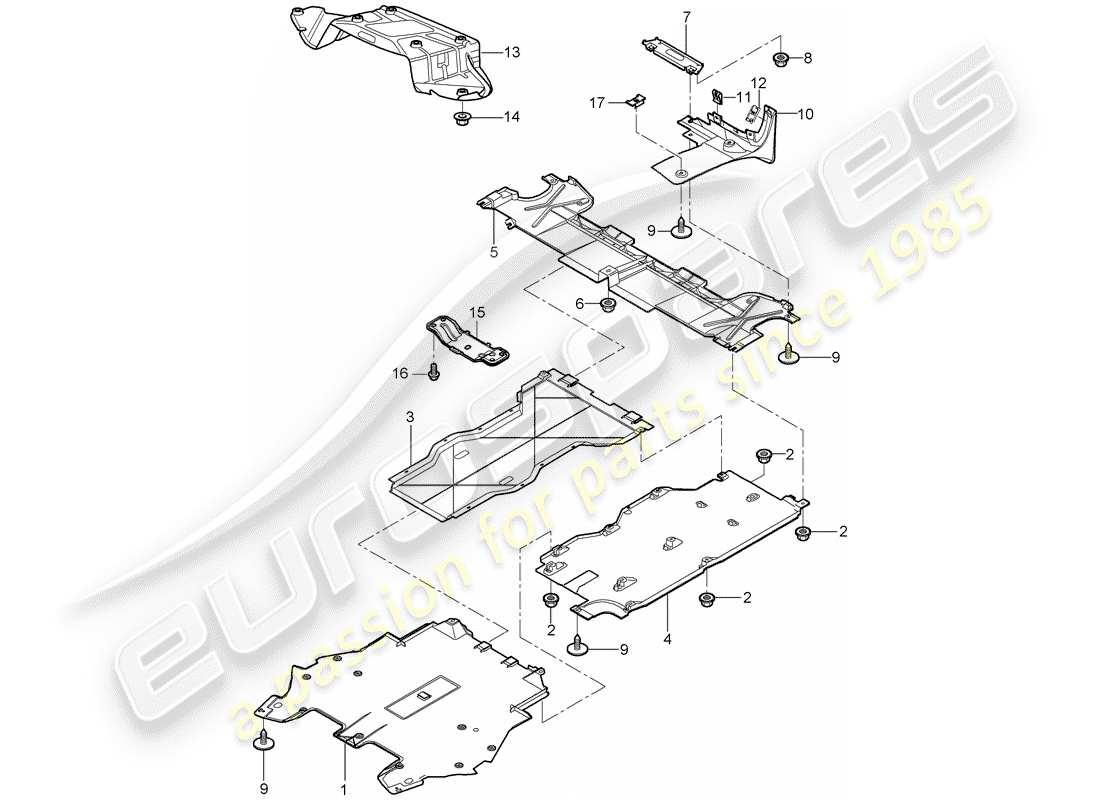 porsche 2007 (987 boxster) trims-teilediagramm