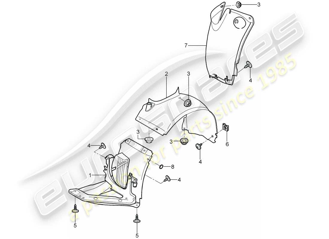 porsche 2005 (997-1) trims-teilediagramm