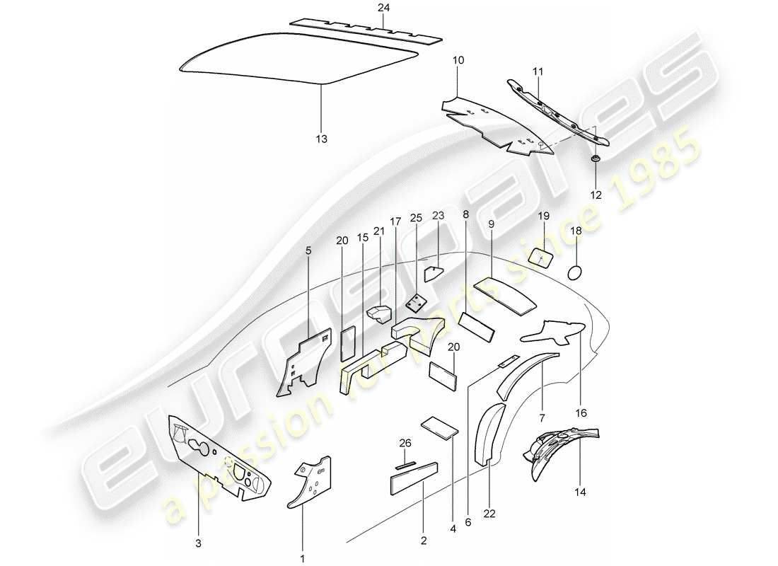 porsche 2005 (997-1) karosserie teilediagramm