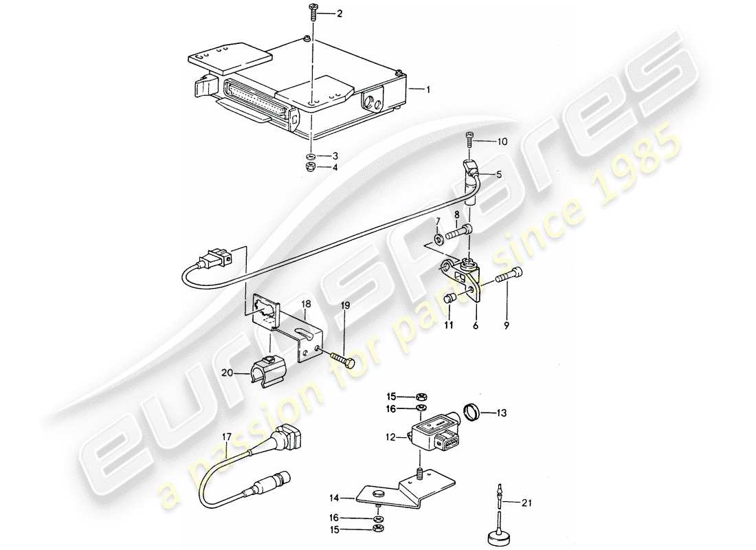porsche 1992 (968) motorelektrik 2 ersatzteildiagramm