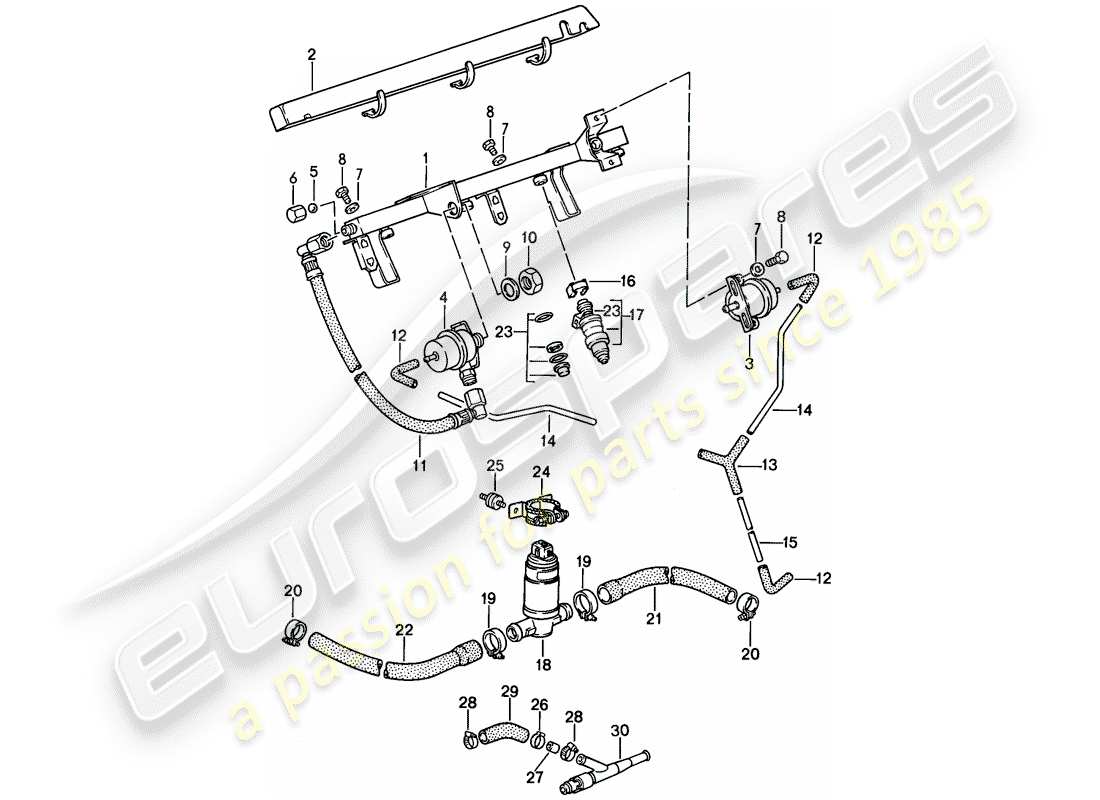 porsche 1986 (944) l-jetronic - 2 ersatzteildiagramm