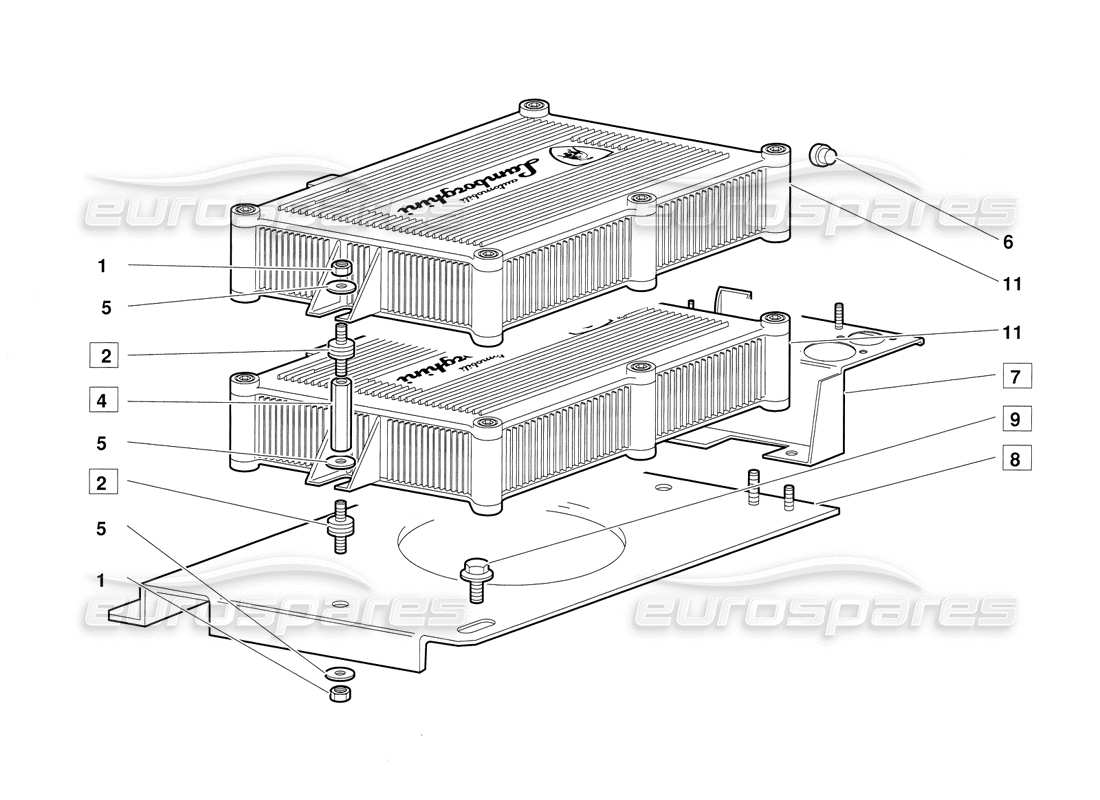 lamborghini diablo (1991) teilediagramm für elektronische einspritzeinheiten