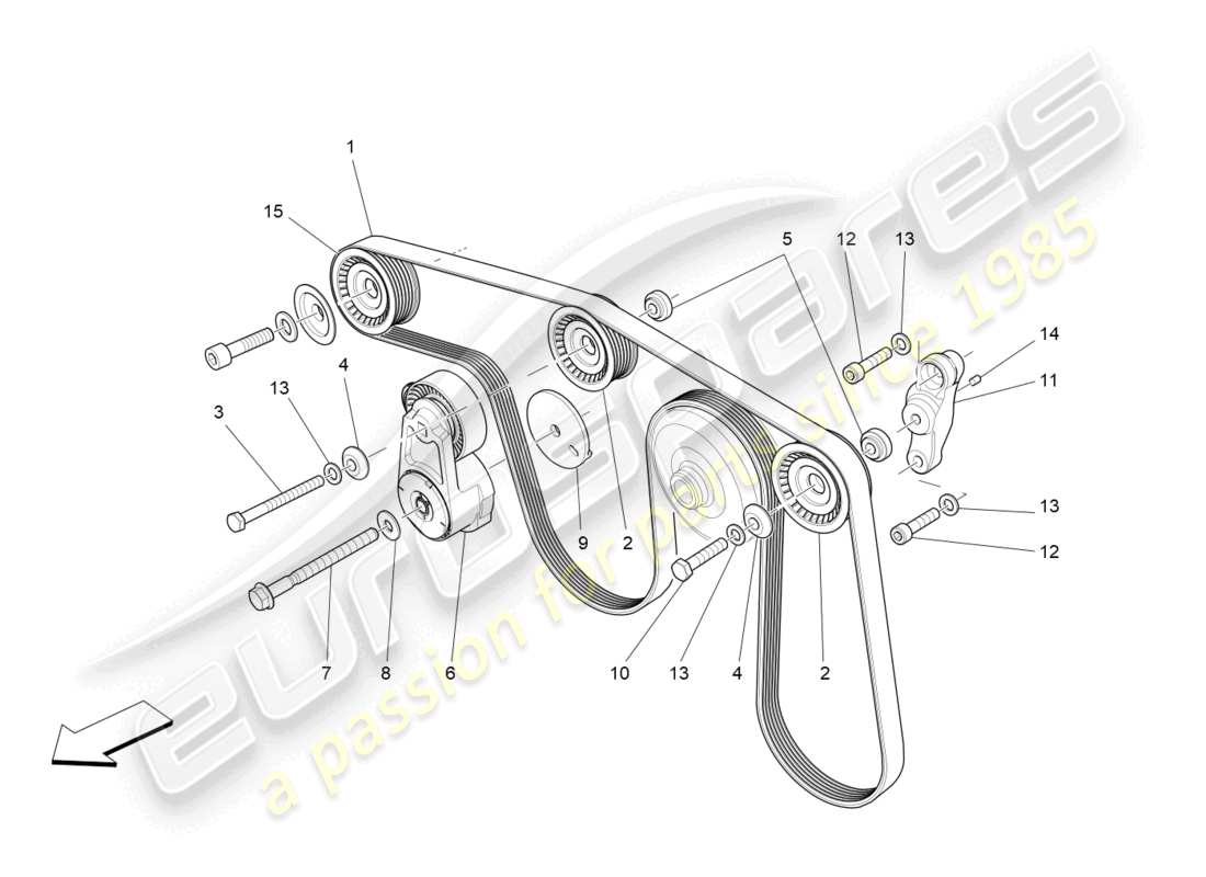 eine teilezeichnung aus dem maserati ghibli fragment (2022) teilekatalog