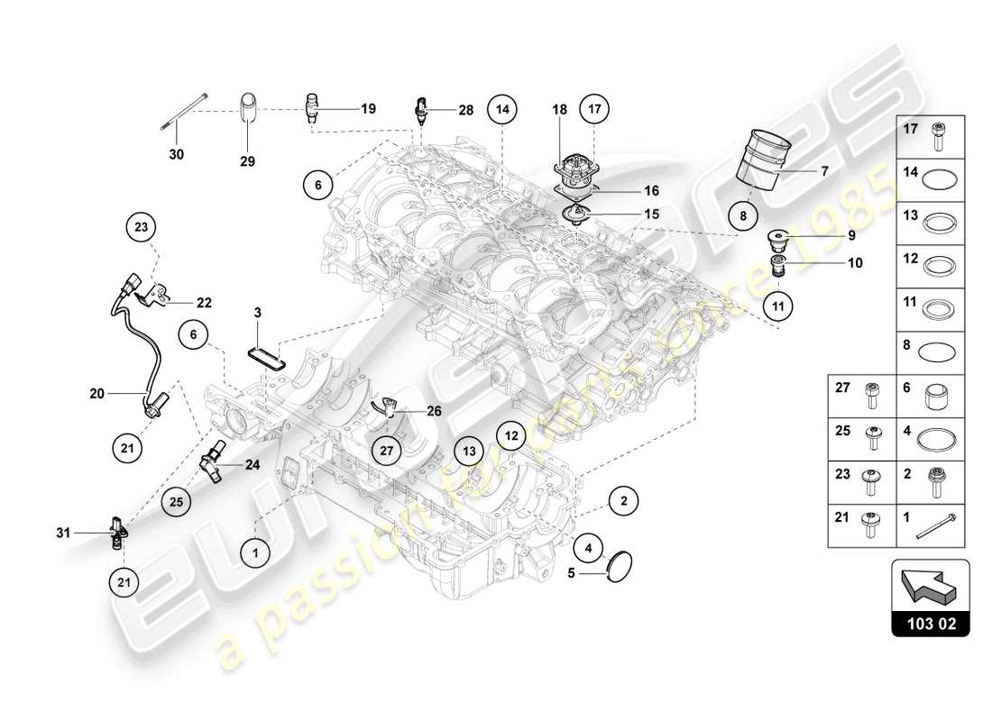 lamborghini lp740-4 s roadster (2020) ölwannen-ersatzteildiagramm