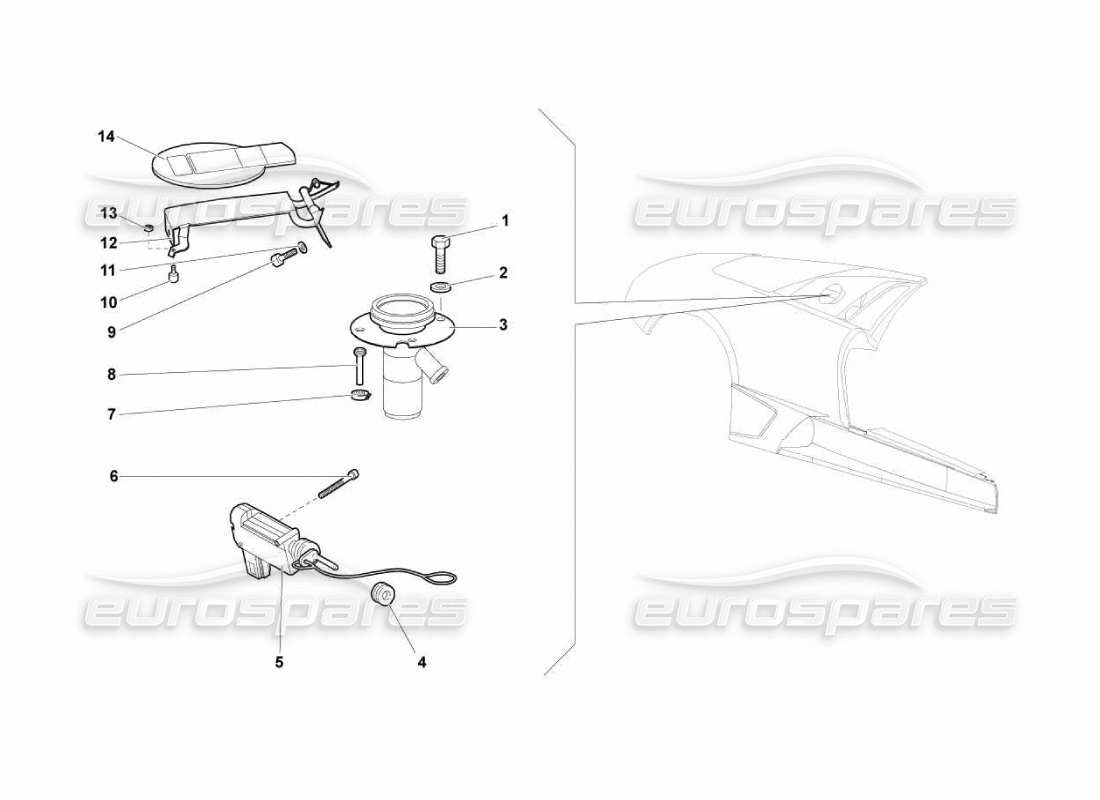 lamborghini murcielago lp670 tankdeckel-teilediagramm