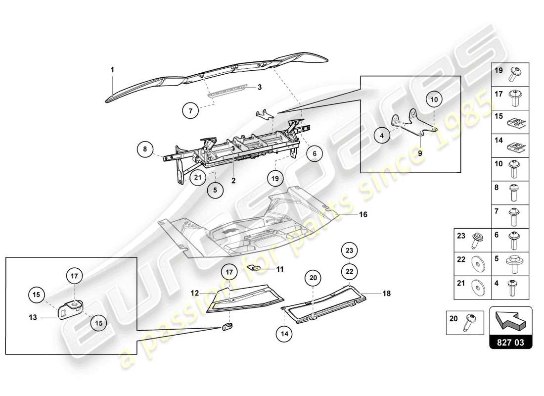 lamborghini lp700-4 roadster (2015) heckspoiler teilediagramm