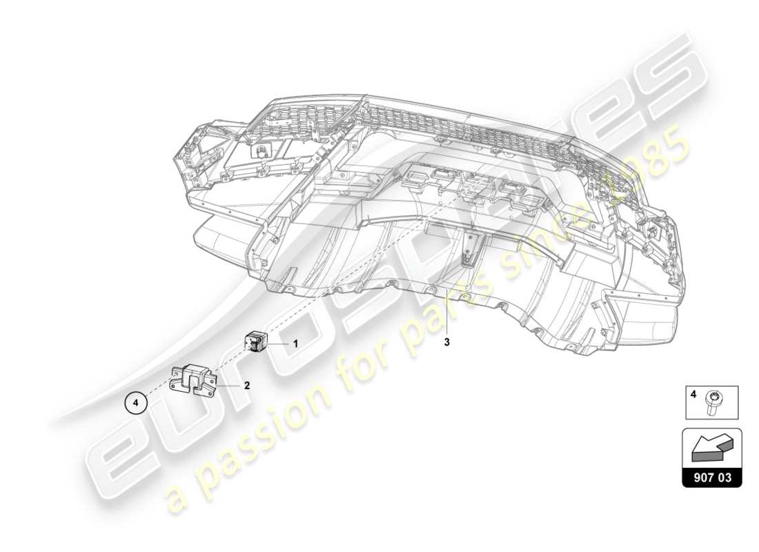 lamborghini performante spyder (2019) rückfahrkamera ersatzteildiagramm