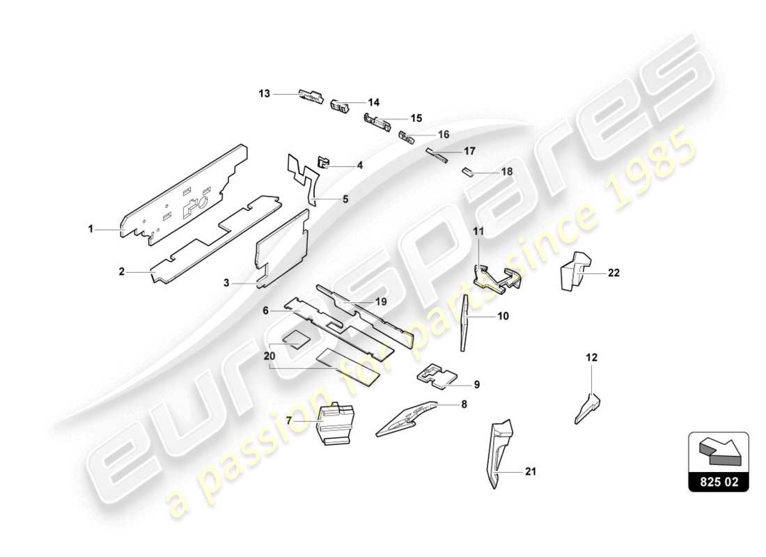 lamborghini lp610-4 coupe (2018) dämpfung ersatzteildiagramm