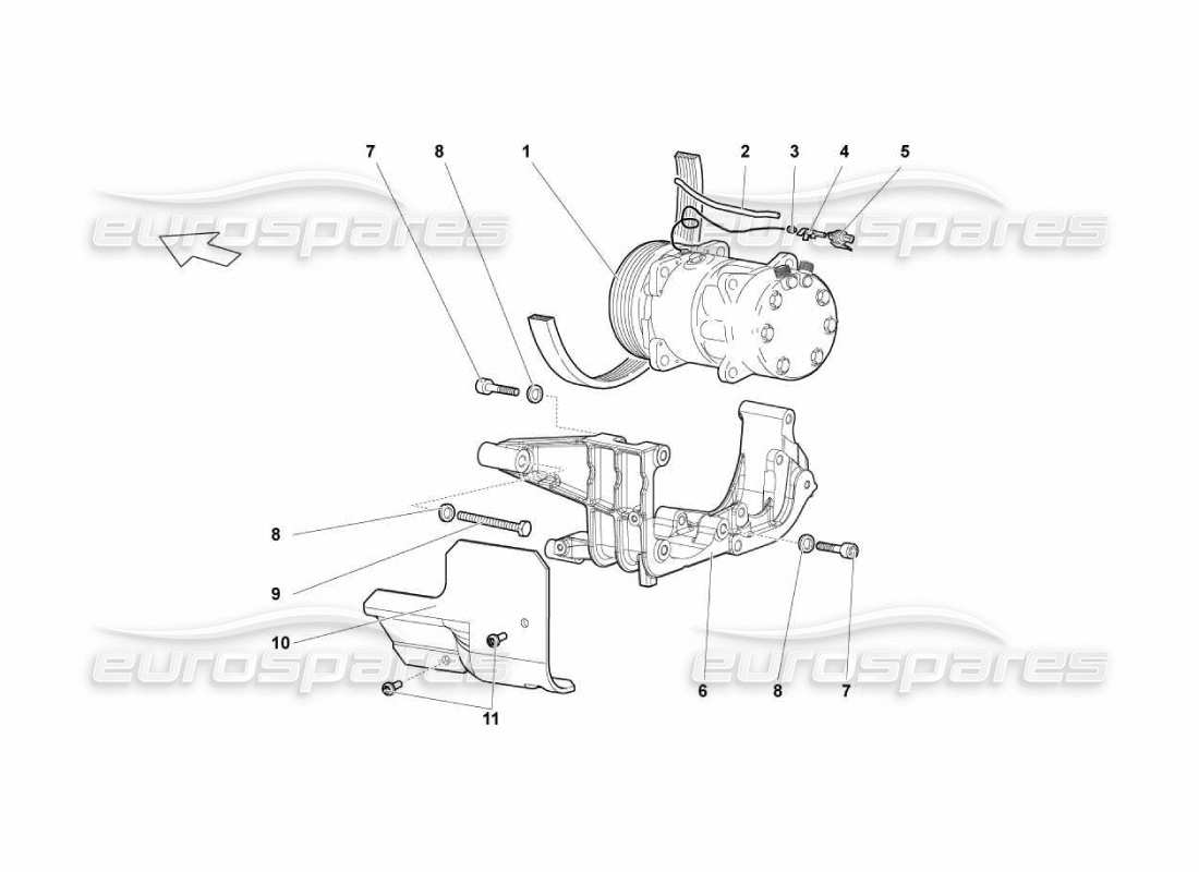 lamborghini murcielago lp670 teilediagramm der klimaanlage