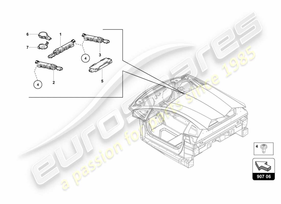lamborghini centenario roadster (2017) aerial-teilediagramm