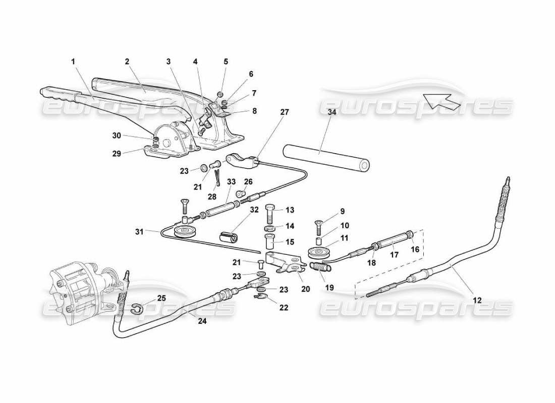 lamborghini murcielago lp670 handbremse - teilediagramm