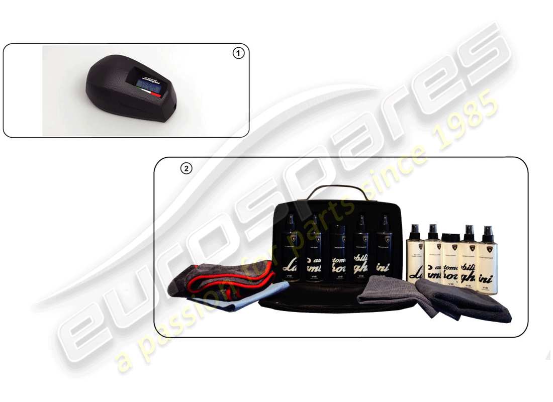 lamborghini huracan lp610-4 avio (accessories) reinigungsmittel-set ersatzteilliste