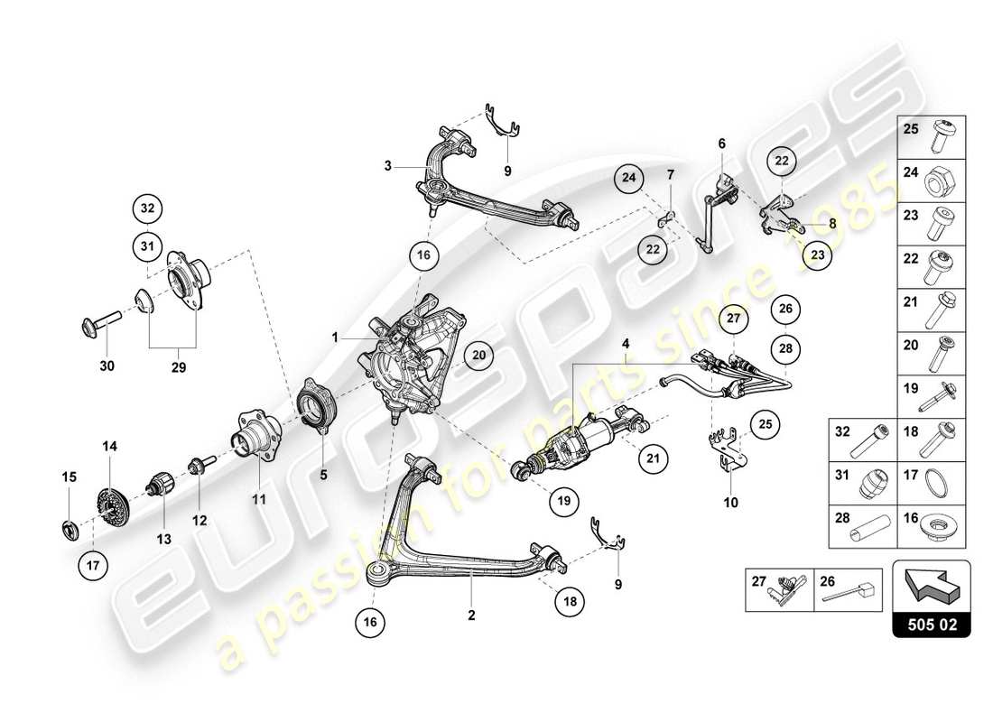 lamborghini evo spyder 2wd (2020) guide teilediagramm