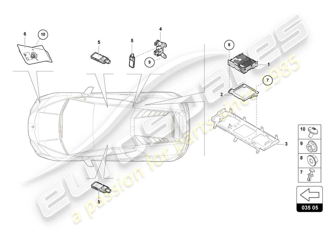 lamborghini 2020 (evo coupe) aerial-teilediagramm