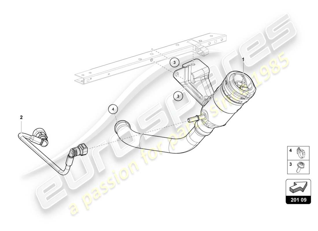 lamborghini lp580-2 spyder (2018) kraftstoffeinfüllstutzen ersatzteildiagramm