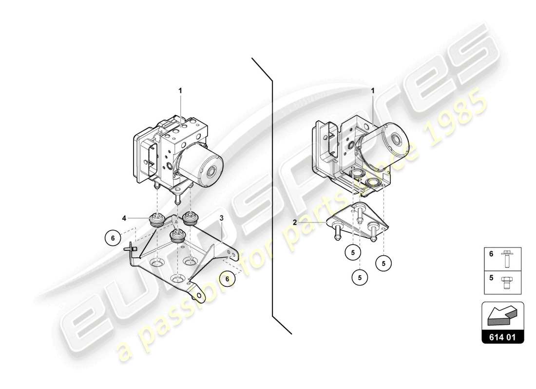 lamborghini 2017 (lp700-4 coupe) abs-einheit mit steuergerät teilediagramm