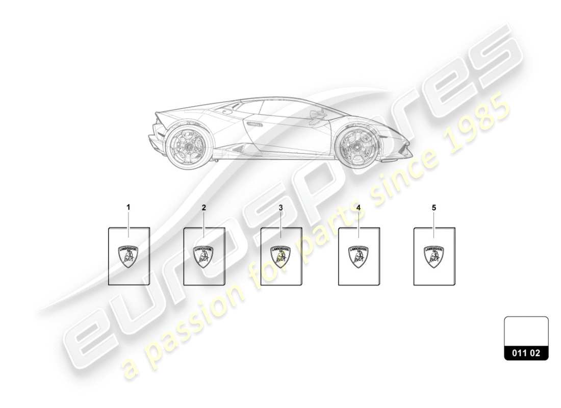 lamborghini lp580-2 spyder (2017) fahrzeugbrieftasche - ersatzteildiagramm